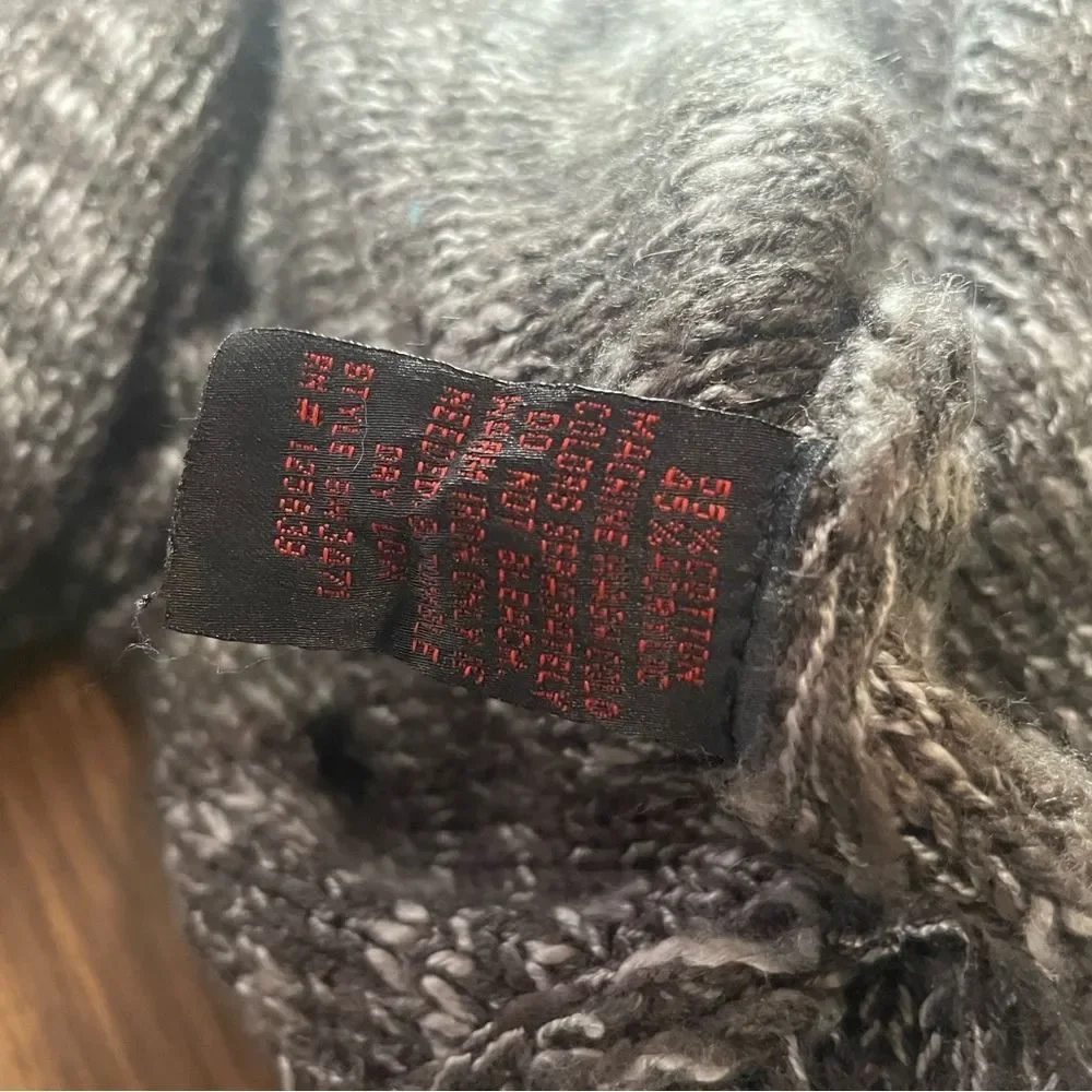 Yoki Gray Open‎ Front Knit Cardigan Sweater Lightweight Slouchy Fit M Whimsigoth